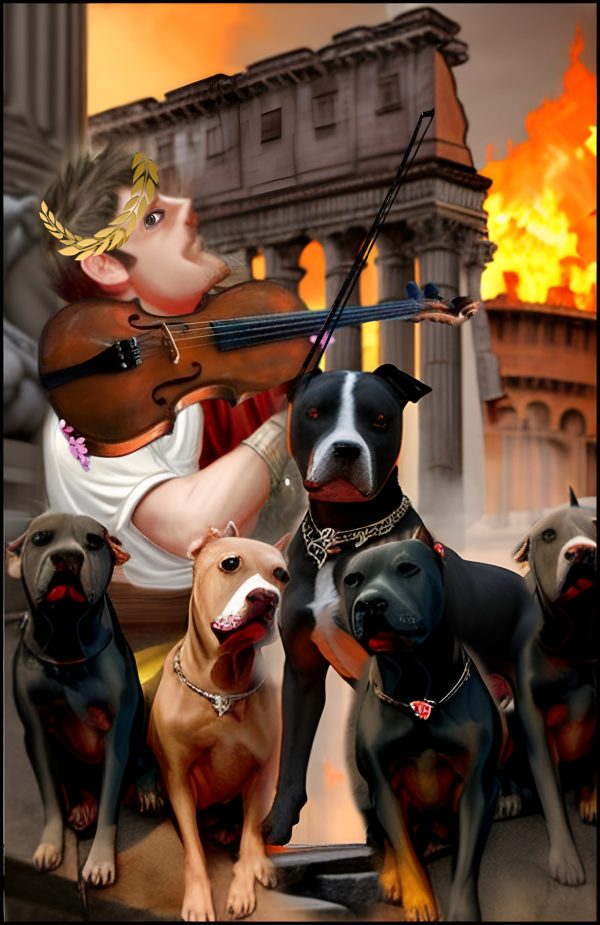 Nero Burns Rome With Pit Bulls.