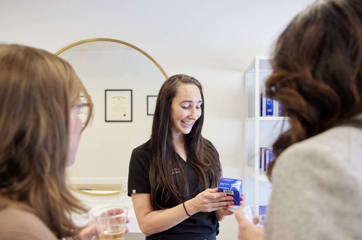 Real Aesthetic Medicine + Skincare Science Owner Kelsey Cox Maynard At The Grand Opening Of Her Practice On April 13, 2023. (Photo Courtesy Of Tommy Sullivan)